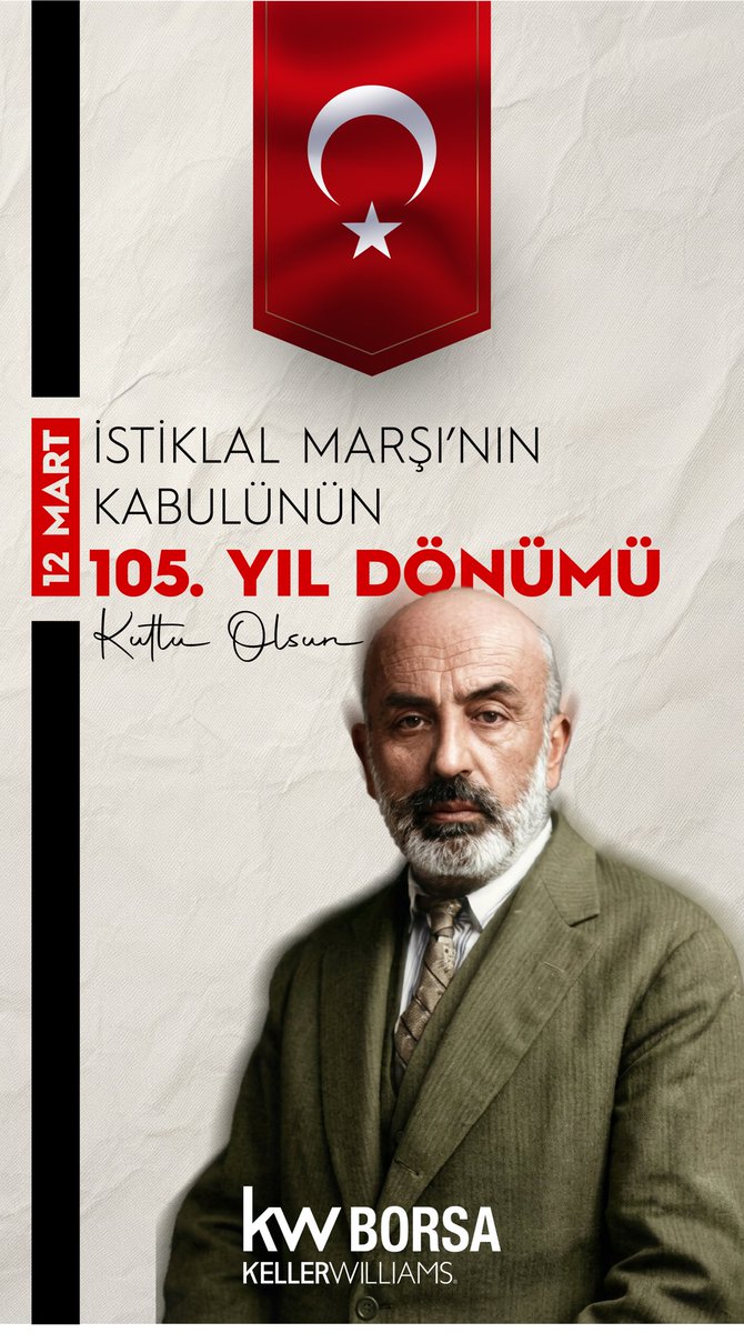 Bağımsızlığımızın sesi, milletimizin gururu. 🇹🇷
Mehmet Akif Ersoy’un kaleminden doğan İstiklal Marşı’nın Kabulünün 105. yıl dönümü kutlu olsun.