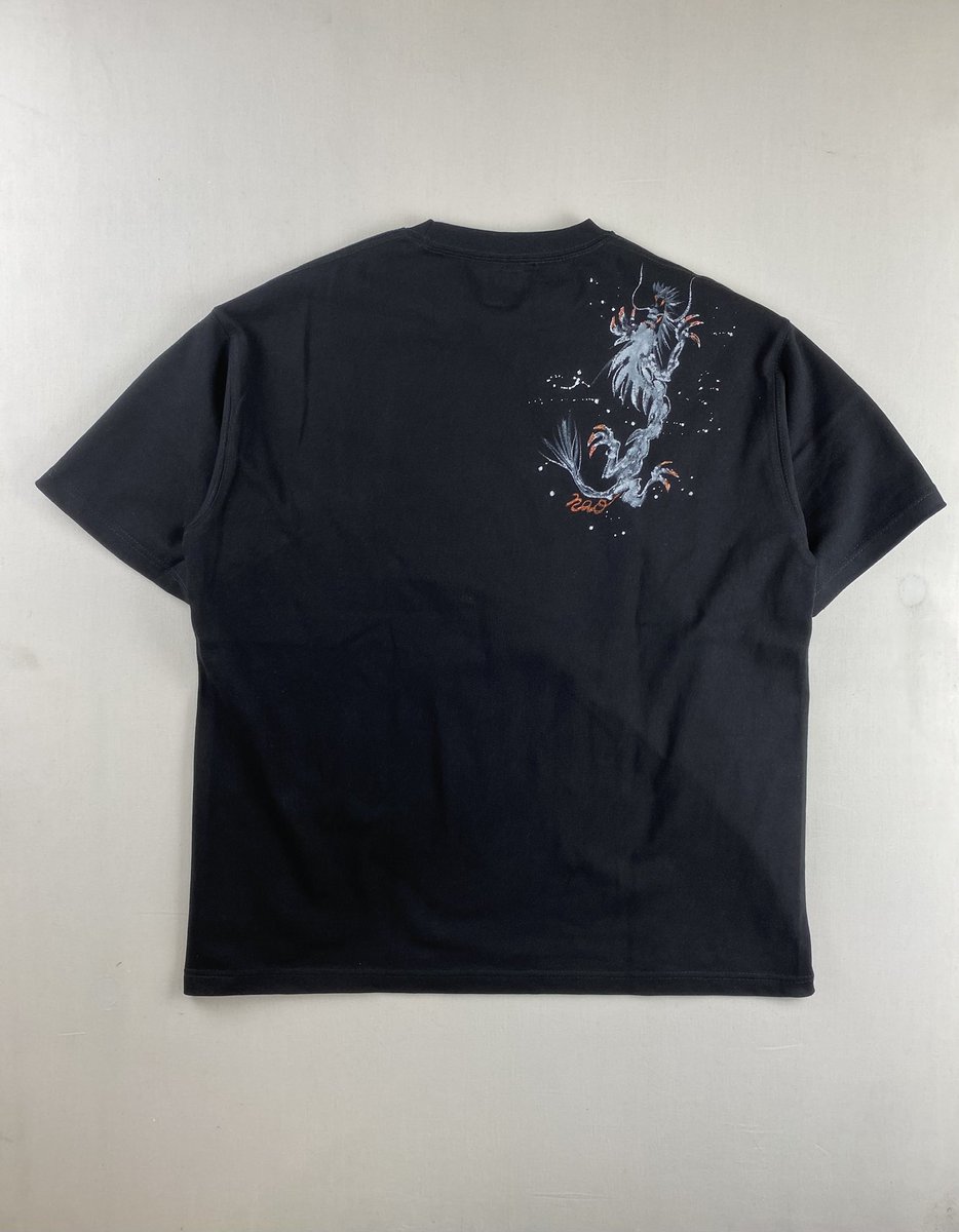 kyoto_ao's tweet image. 【昇龍Tシャツ】
極暑生地のTシャツに
定番の昇龍を描きました！
新京極でお披露目です。
2026年3月14日〜3月31日
場所：コレクションショップYAMAMOTO京極店
住所：京都府京都市中京区中之町560番地
実演時間：12：00〜18：00
電話：075-221-4065

#handdrawn #handpainted #yuzen #dragon