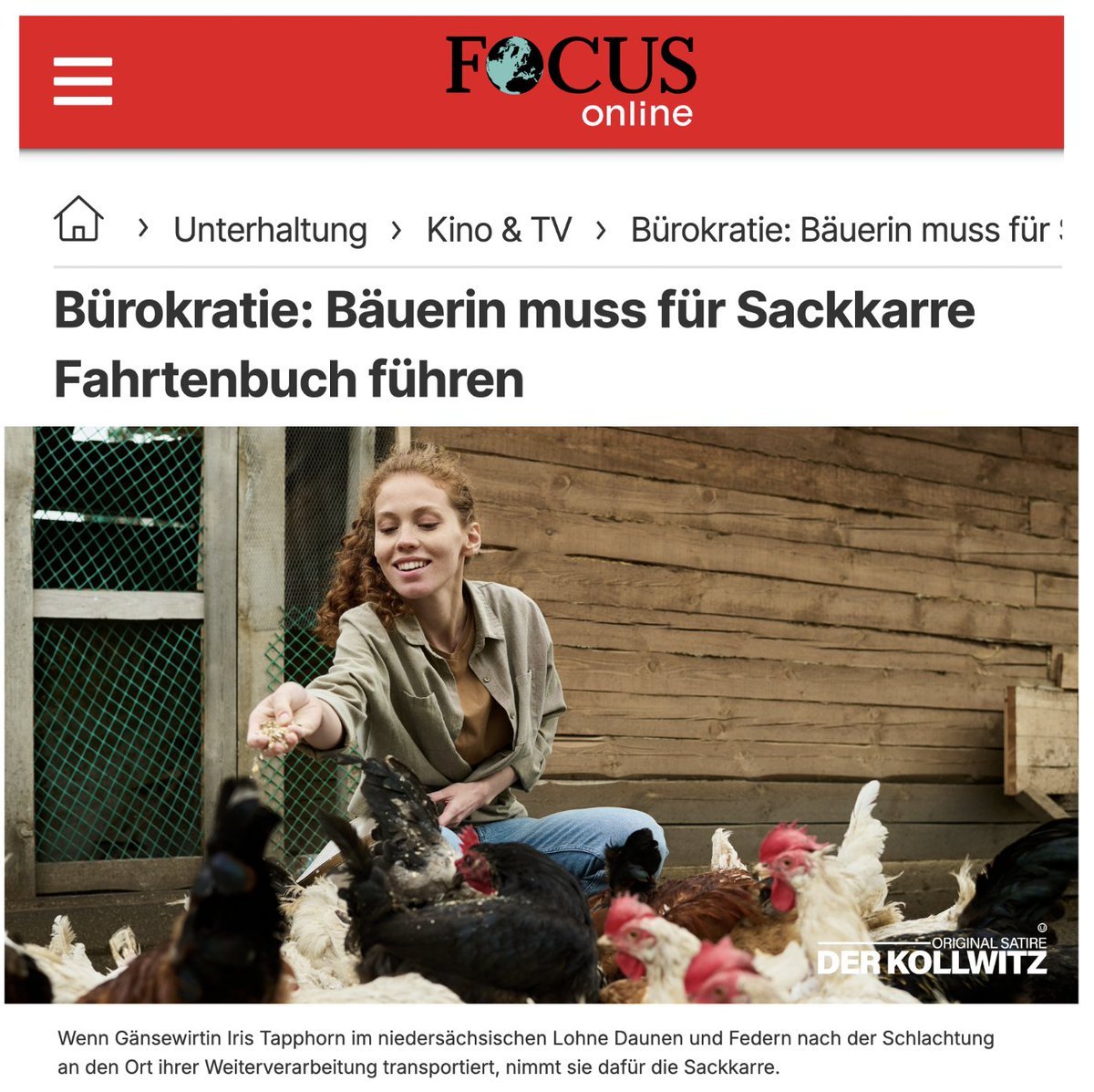 Es ist nicht absurd, dass diese Bäuerin für eine Sackkarre ein Fahrtenbuch führen muss, sondern Fahrtenbücher sind grundsätzlich absurd.

Seit 1996 werden Unternehmen und Angestellte mit Geschäftswagen mit diesem unbezahlten Arbeitsaufwand gequält, nur damit dem Staat ja kein