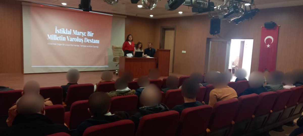 Çankırı Denetimli Serbestlik Müdürlüğü konferans salonunda Çankırı Karatekin Üniversitesi Edebiyat Fakültesinde görevli hocalarımız tarafından "İstiklal Marşının Kabulü ve Önemi"hakkında seminer verilmiştir.