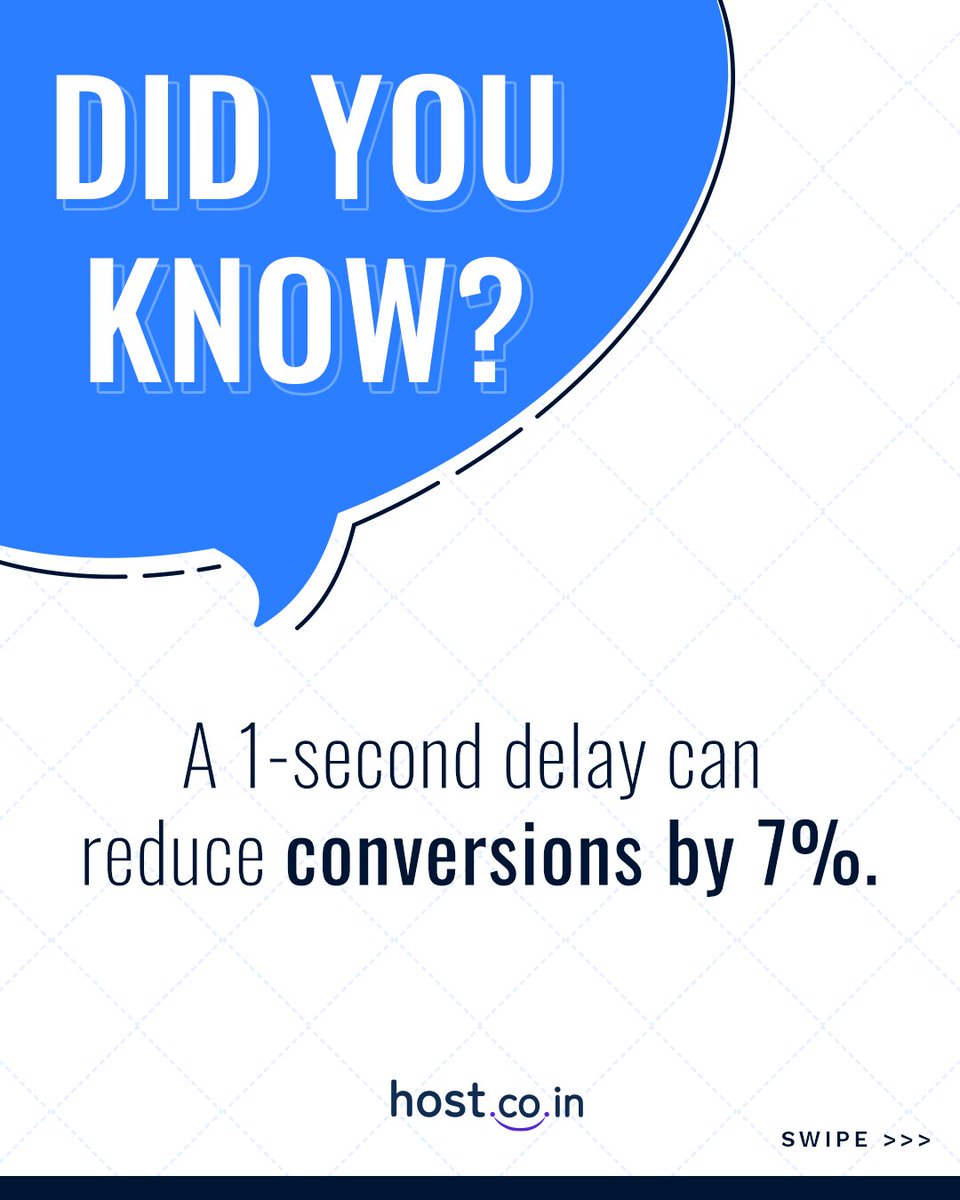 HostIndia's tweet image. A 1-second delay can reduce conversions by 7%.

Slow website =
Lost visitors
Lost trust
Lost revenue

Speed directly impacts sales.
Fast websites convert better. 
Upgrade your performance with host.co.in

#website #HostCoin #DigitalGrowth #StartupIndia #WebHosting