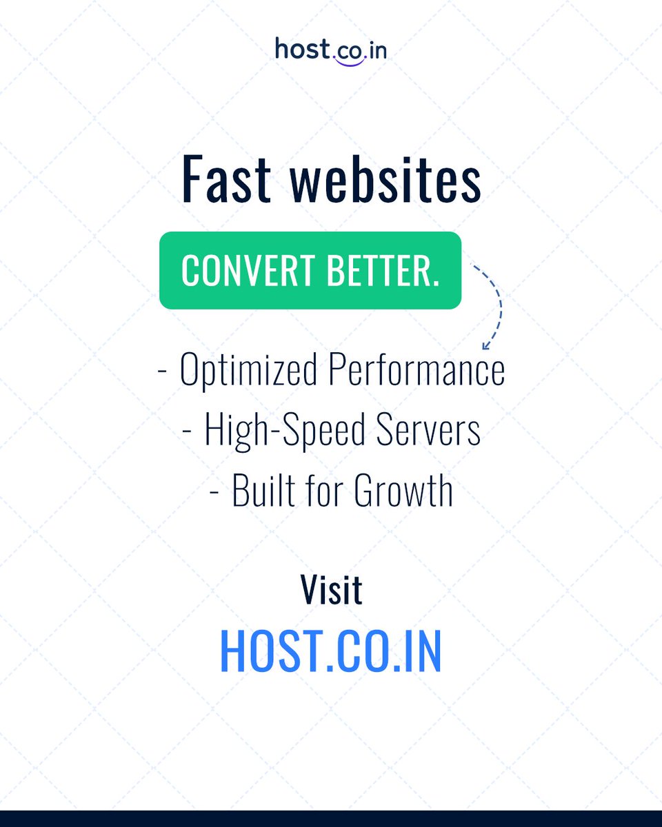 HostIndia's tweet image. A 1-second delay can reduce conversions by 7%.

Slow website =
Lost visitors
Lost trust
Lost revenue

Speed directly impacts sales.
Fast websites convert better. 
Upgrade your performance with host.co.in

#website #HostCoin #DigitalGrowth #StartupIndia #WebHosting