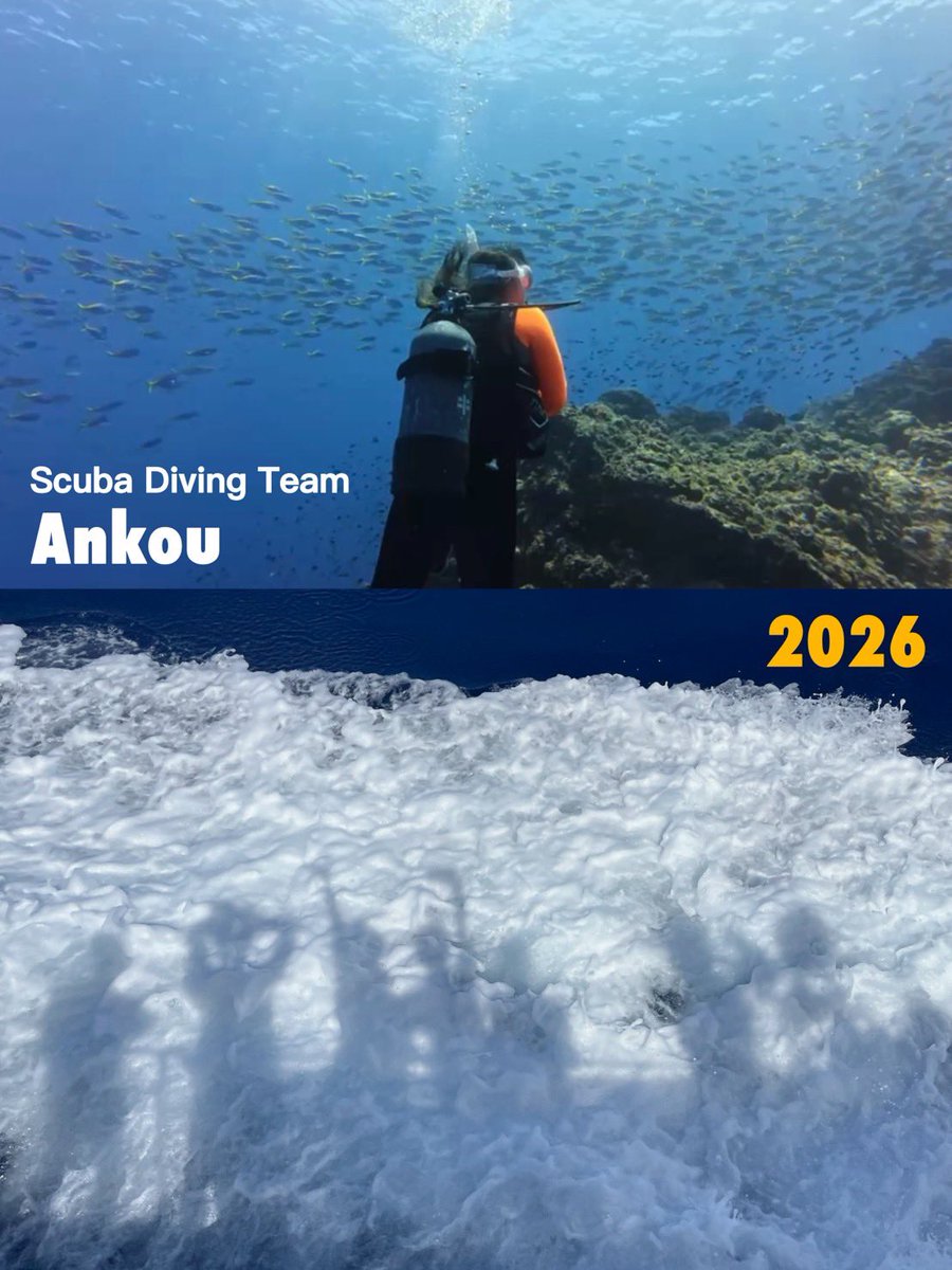 scuba_ankou's tweet photo. 新入生の皆さん、合格おめでとうございます🌸

スキューバダイビングチームあんこうです🤿🐠
当サークルは早稲田大学公認のオール早稲田ダイビングサークルです。

これから2026年度の新歓情報を発信していきます。
気になる方はsnsと公式LINEをフォローしてお待ち下さい︎💕︎

#春から早稲田 https://t.co/qIfBDYkIoM
