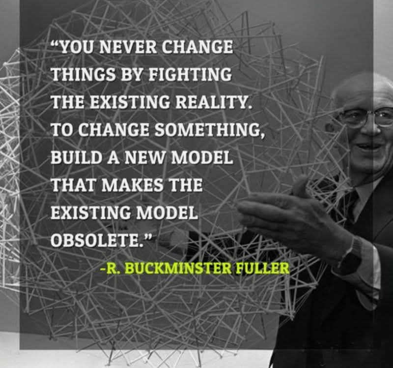 It is now highly feasible to take care of everybody on Earth at a higher standard of living than any have ever known. It no longer has to be you or me. Selfishness is unnecessary. War is obsolete. It is a matter of converting high technology from weaponry to livingry.