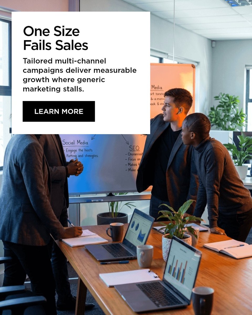 Realpro_SA's tweet photo. Avoid the trap of one-size-fits-all marketing. Disciplined multi-channel campaigns win by tailoring messages, formats, and CTAs to each channel. That's how Real Promotions drives real sales growth.

Follow us https://t.co/WSFZ7nXFi9 https://t.co/rJnsABolJi