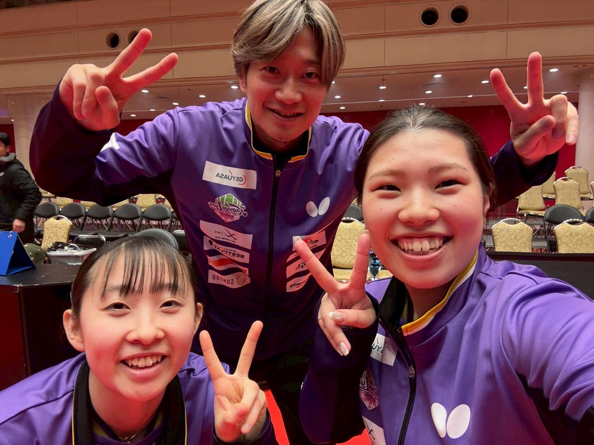 ベストオーダー賞とベストペア賞の発表がありました
出雲さん、工藤さんおめでとう🎊
チームとしても狙いにいっていましたが、しっかりと期待に応えてくれて受賞してくれました！
京都カグヤライズ初の個人タイトルです
こういう個人タイトルもTリーグの面白さの1つだと思います！
やったー！