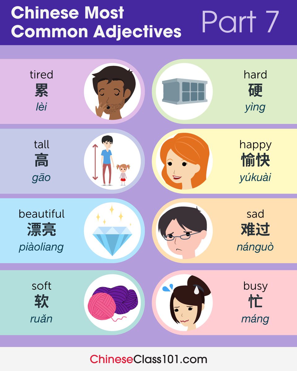 Most Common Adjectives in Chinese 💡 PS: Learn Chinese with the best ...
