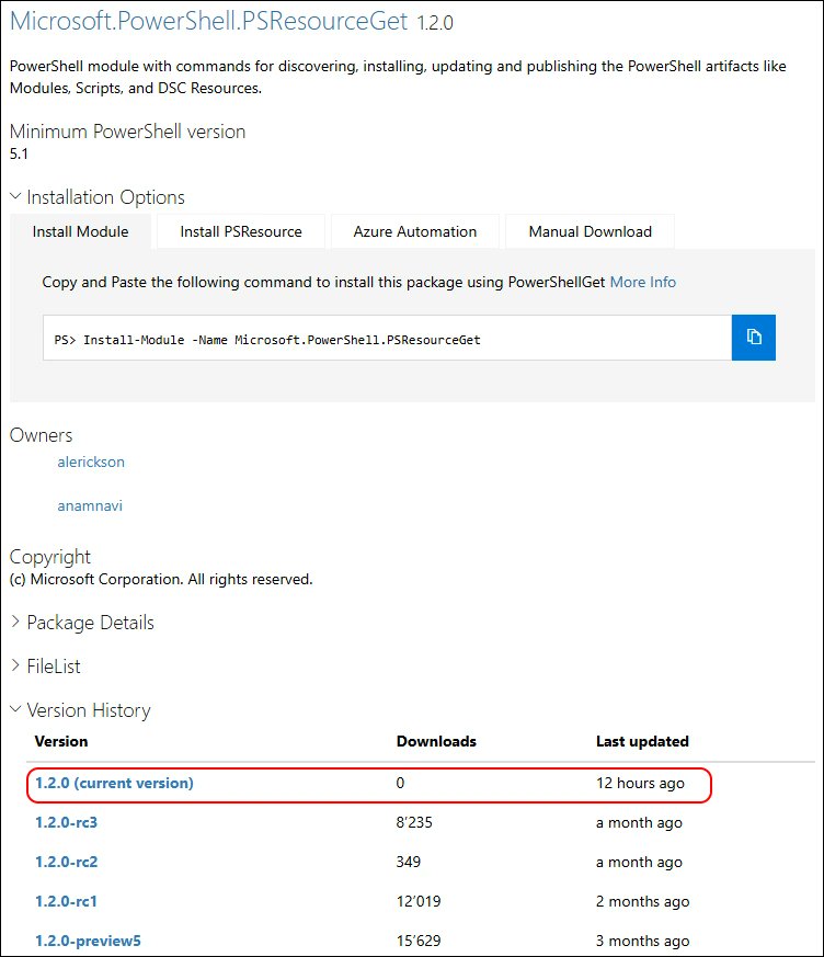 andresbohren's tweet photo. ๐จNow #PowerShell #PSResourceGet 1.2.0 has been finally released as GA
https://t.co/gIUHzvFjC8 https://t.co/vRb3xb446v