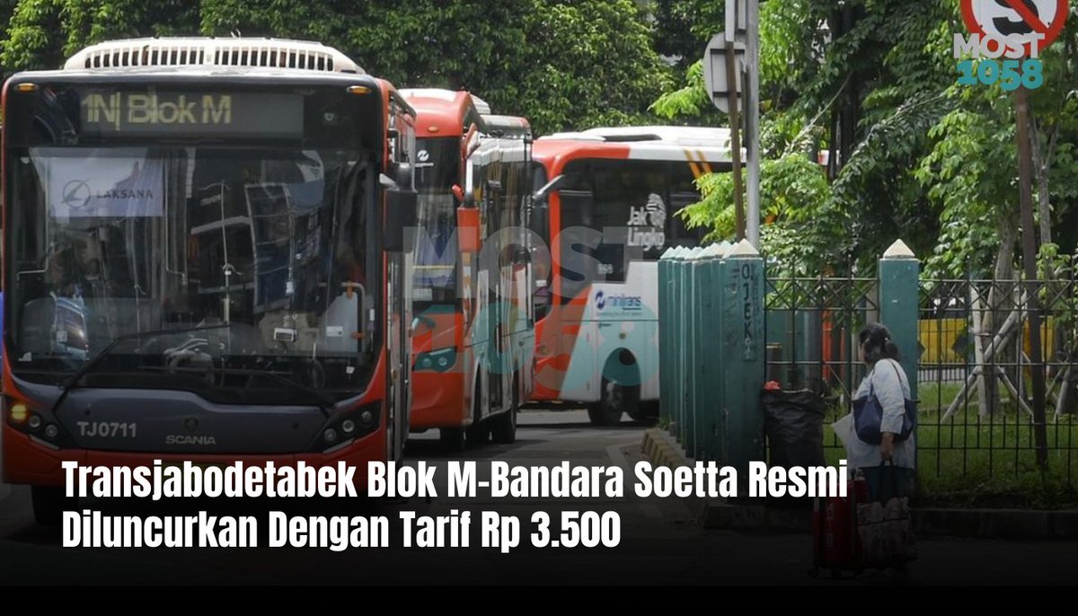 most1058's tweet image. Gubernur DKI Jakarta Pramono Anung resmi meluncurkan layanan Transjabodetabek SH2 rute Blok M ke Bandara Soekarno-Hatta, Kamis (12/3). Tarif ditetapkan sebesar Rp3.500 selama tiga bulan pertama.

#News #MostUpdate #Transjabodetabek #Soetta #BlokM