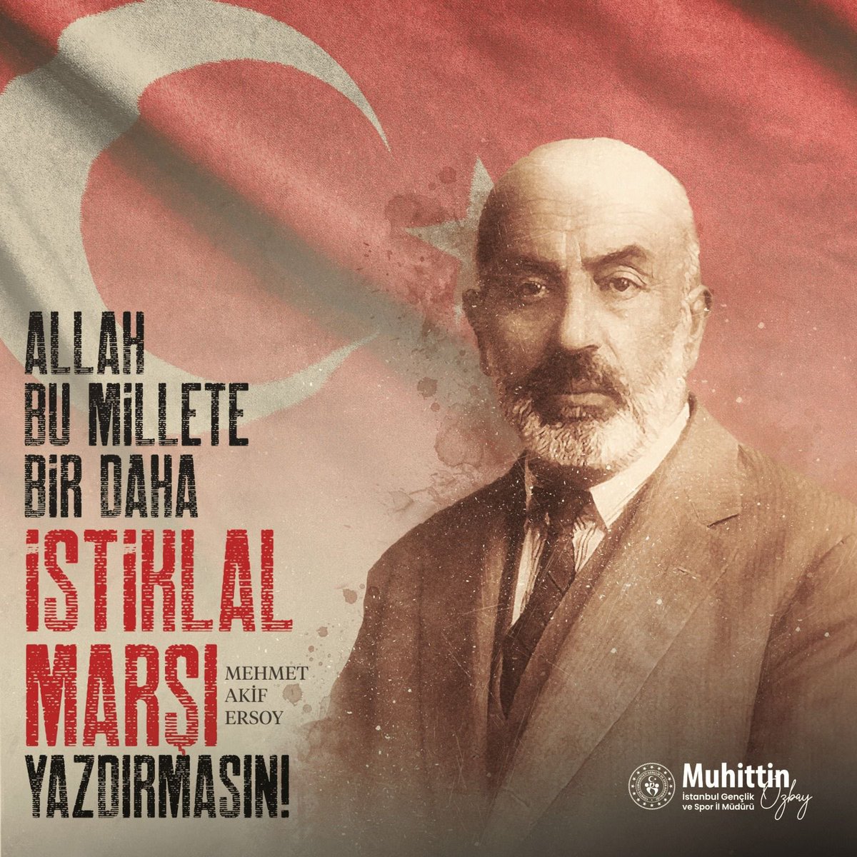 İstiklal marşımızın kabulünün 105. Yıl dönümü kutlu olsun.🇹🇷

İstiklal ve İstikbalimizin yegane şairi, büyük üstat Mehmet Akif Ersoy ve aziz Şehitlerimizi saygı, sevgi , minnet ve özlemle yâd ediyorum.