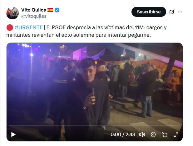 LA HISTORIA SE REPITE: Se presenta en un acto, violenta a la gente, provoca, edita el vídeo y se hace la víctima. Luego los bots, las cuentas falsas y 4 adolescentes pajilleros hacen el resto

No interactuéis con este MALNACIDO. Lo único que busca es hacer dinero

Es todo espuma