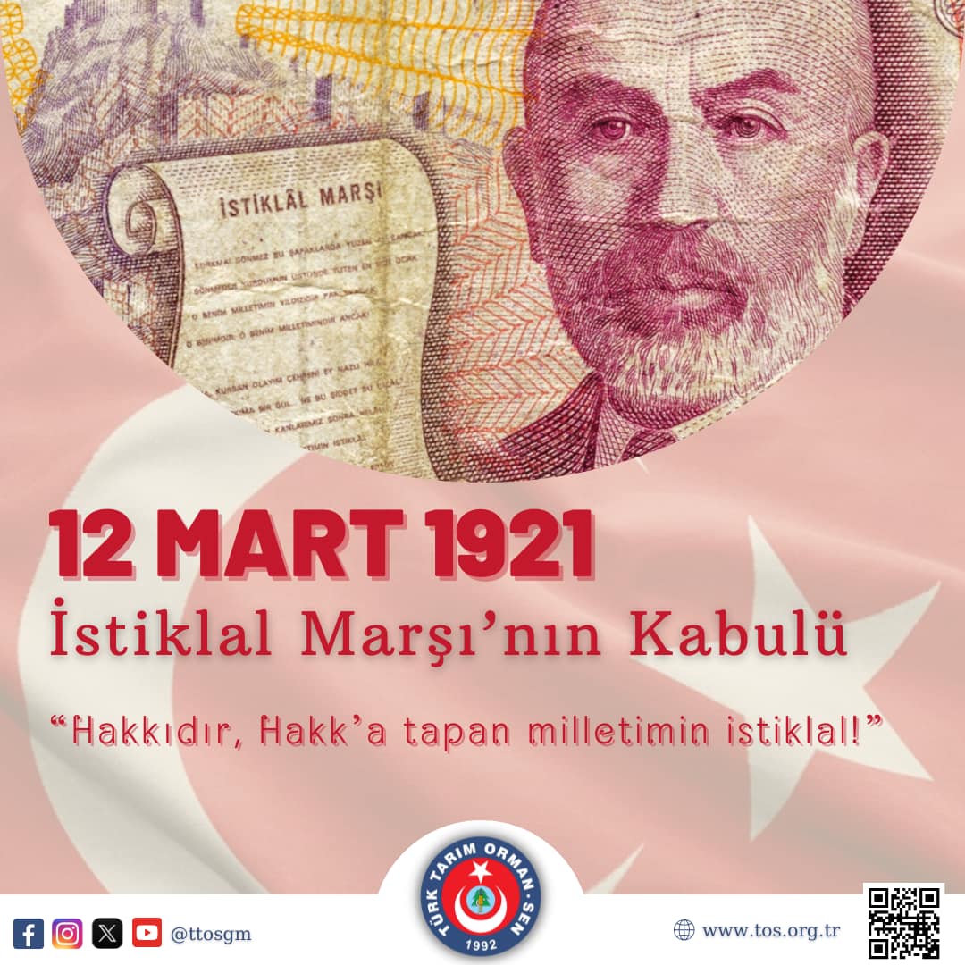 ttosgm's tweet photo. İstiklal Marşı’mızın kabulünün 105. yıl dönümünde merhum Milli Şairimiz ve meslek büyüğümüz Veteriner Hekim Mehmet Akif Ersoy'u ve istiklal mücadelemizin tüm kahramanlarını rahmet, minnet ve saygıyla anıyoruz. 
"Allah bu millete bir daha İstiklal Marşı yazdırmasın."

Ahmet DEMİRCİ
Genel Başkan
Yönetim Kurulu Adına