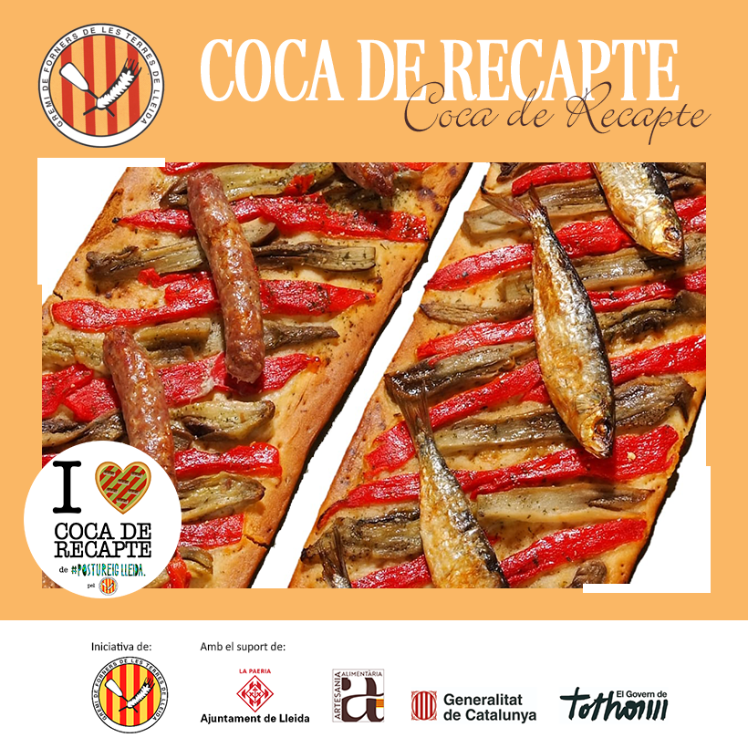 fornerslleida's tweet photo. La #CocadeRecapte, tan #Lleidatanament nostra... Ens remuntem a les cases pageses, on era freqüent separar una part de la massa amb la que es feien el pa, posar a sobre els productes de l'hort i portar a coure al forn del poble... Busca-la al teu forn de confiança! https://t.co/gFfnbLR9j8