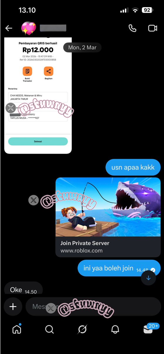 stuwayy's tweet photo. testi 40
1) capcut sharing 2u 1bln
2) cursed kraken fish it!🐟
3) topup 1000 robux premium vilog
4) 40pcs batu evo fish it! 🐟

🌻tag. wts jual beli netflix canva viu wetv prime video topup robux vilog https://t.co/9EgwUSpBDC