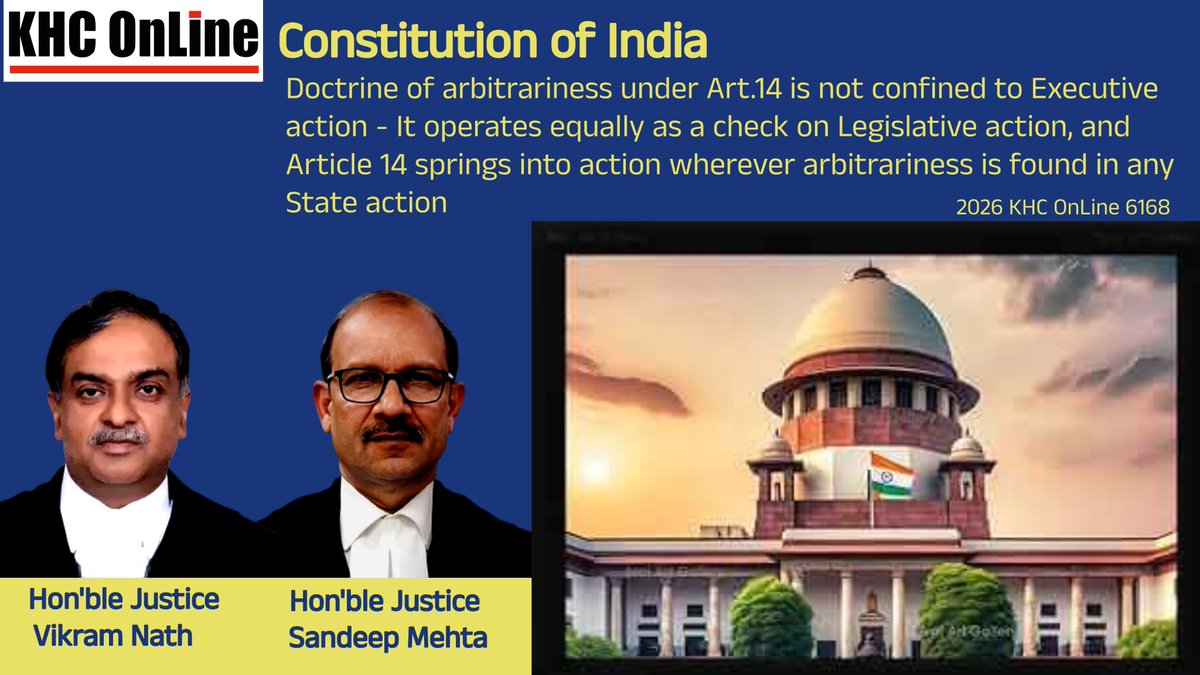 khconline1's tweet photo. #ConstitutionOfIndia #Article14 #DoctrineOfArbitrariness #StateAction #LegislativeAction #ExecutiveAction #RightToEquality #ConstitutionalLaw #IndianLaw https://t.co/qt3ZcTrE2W