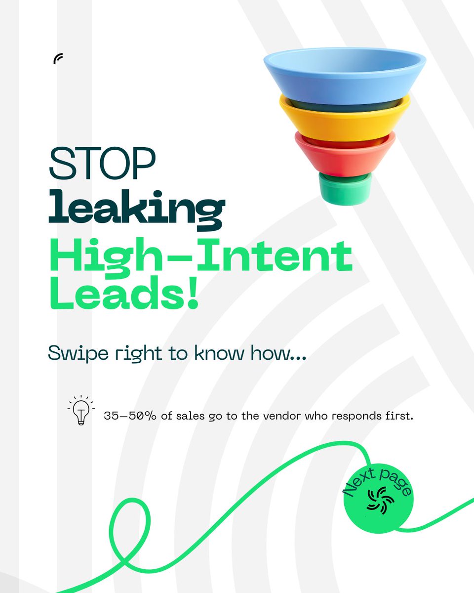 FernorAI's tweet photo. 35–50% of sales go to whoever responds first.
Most BFSI brands respond in hours. Or never.
That's not a lead problem. That's a response problem. https://t.co/c0b98rL2g3