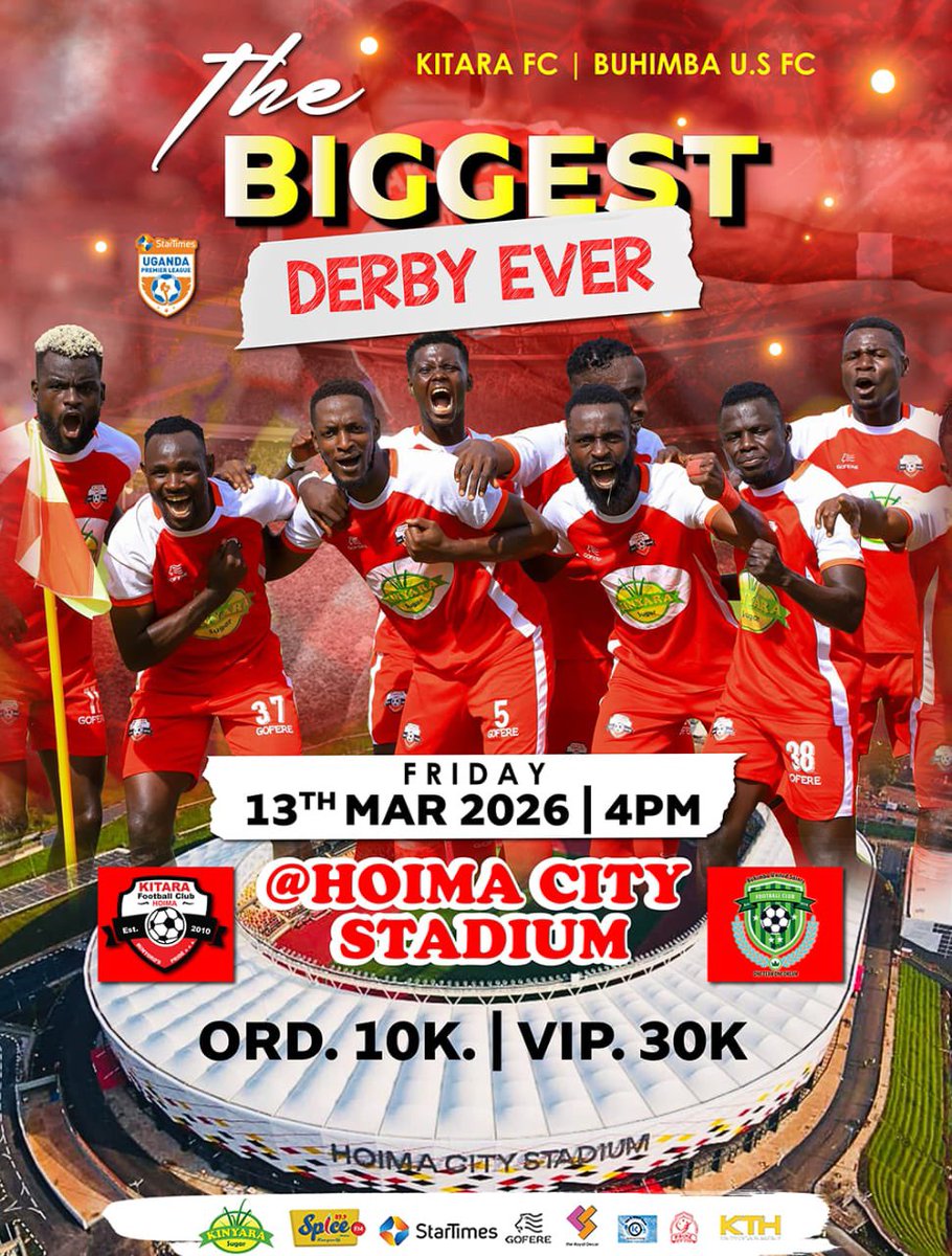 IsmailKasule4's tweet image. The Biggest Bunyoro Derby is happening tomorrow at the Hoima City Stadium! 

Let’s all be there! 

#KITBUS #Football #Upl