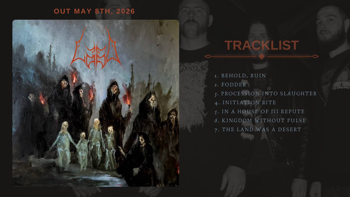 Defstar666's tweet image. 🔜 LAGO - Vigil

🗓️May 8, 2026
🏷️Everlasting Spew
everlastingspew.bandcamp.com/album/vigil

#Lago #Arizona #dissonant #deathmetal