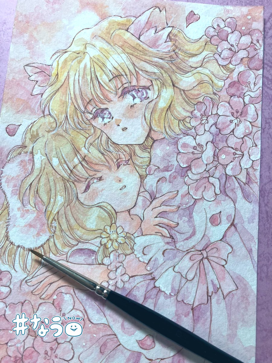 NYAOKICH's tweet photo. #アナログイラスト展
#川崎文具店
水彩ファクトリーで、夜叉さんに作って頂いた「尚しゃんガラス桜」修作(((っ･ω･)っ
オーダー負け🤣してる！難しい！難しいけど楽しい(♡︎ˊ艸ˋ♡︎)
大作品に使いこなせるようにれんしゅう(楽しくて踊ってるw https://t.co/02RkbV3P2q