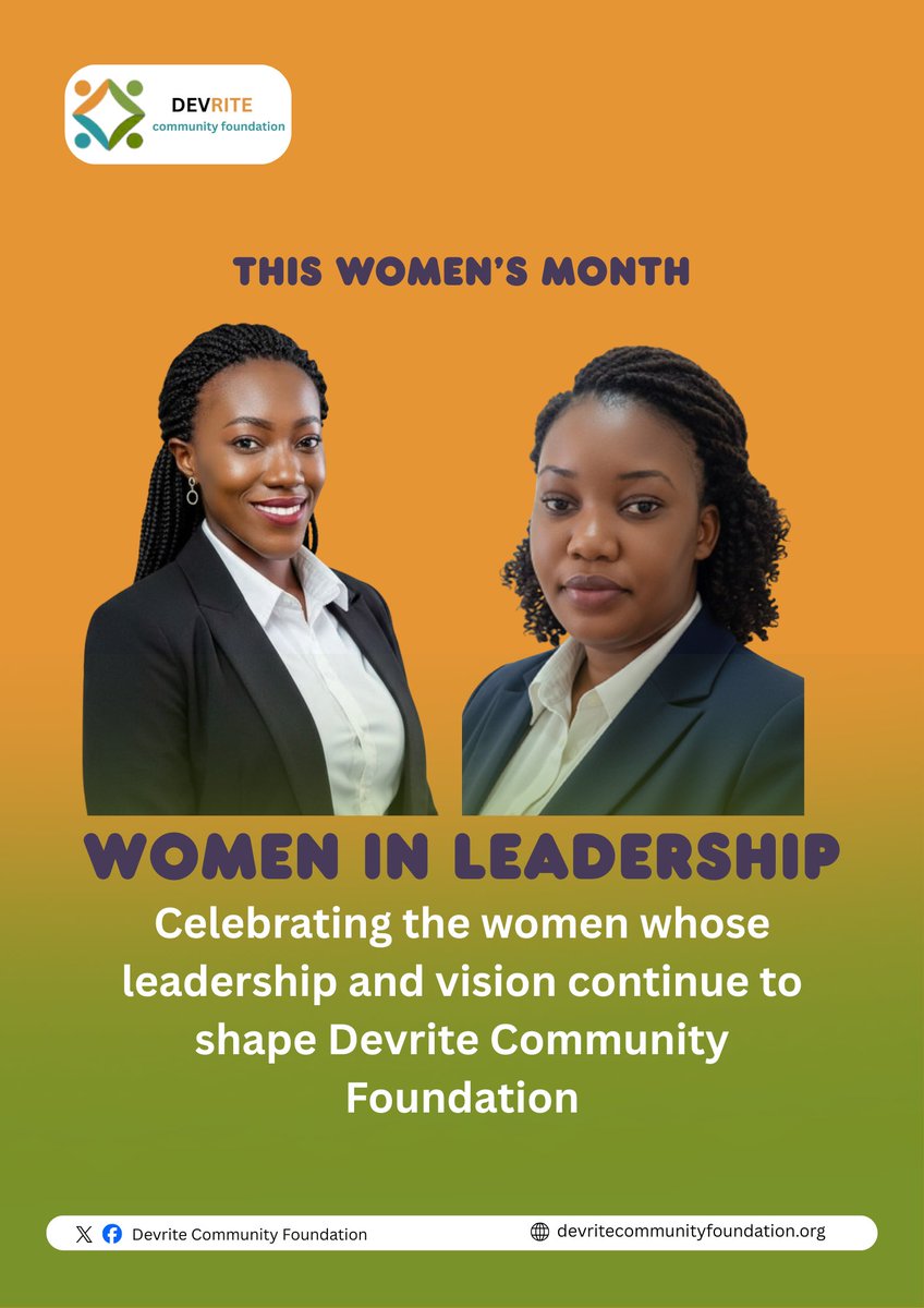 devriteCF's tweet photo. This Women’s Month, we proudly celebrate the visionary women behind Devrite Community Foundation; our Co-Founders and leaders, the Executive Director and Technical Director. Their dedication and leadership continue to drive our mission of empowering communities. https://t.co/TXiQZK52BI
