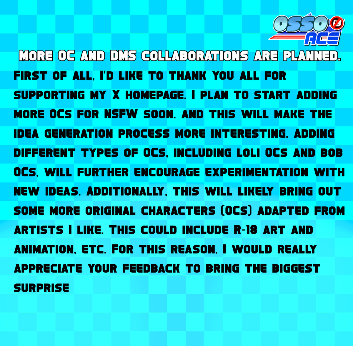 OssO_JetseT's tweet photo. PATCH NOTE 12/3
Welcome to the first update note on X, and today we're going to show you what's coming to our homepage.
#patchnote #gachansfw #gachalife2nsfw #R34 #gachaheat https://t.co/pEnfDRO9XQ