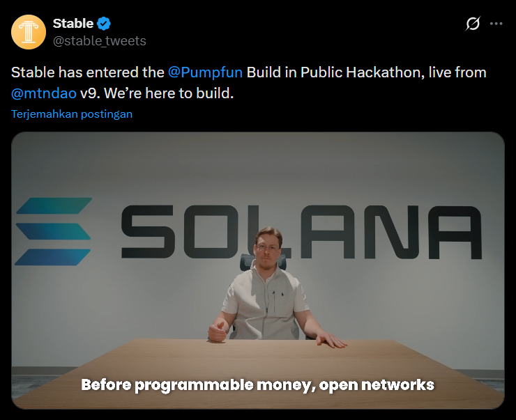 DeDiaryofCEO's tweet photo. [8/9]

Stable is competing in the @pumpdotfun Hackathon 🔥

Invited to demo live with Brycent — reserved for top contenders.

They launched $STABLE as part of the hackathon.

CA: 4AjvPXMn8YZG9saAVJvcWspg73oTFf2JmU4in4Xgpump https://t.co/afFZ5ddtmG