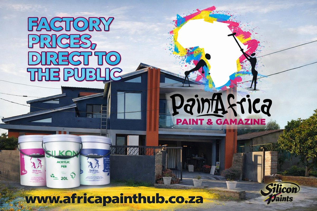 Africa Painthub 🇿🇦 is proudly one of South Africa’s best paint companies—manufacturing quality paint for contractors, retailers, and homeowners. Built for African conditions, trusted for lasting
 results.

#AfricaPainthub #usa #akon #Chelsea #mancity #fikile #anc #bafanabafana