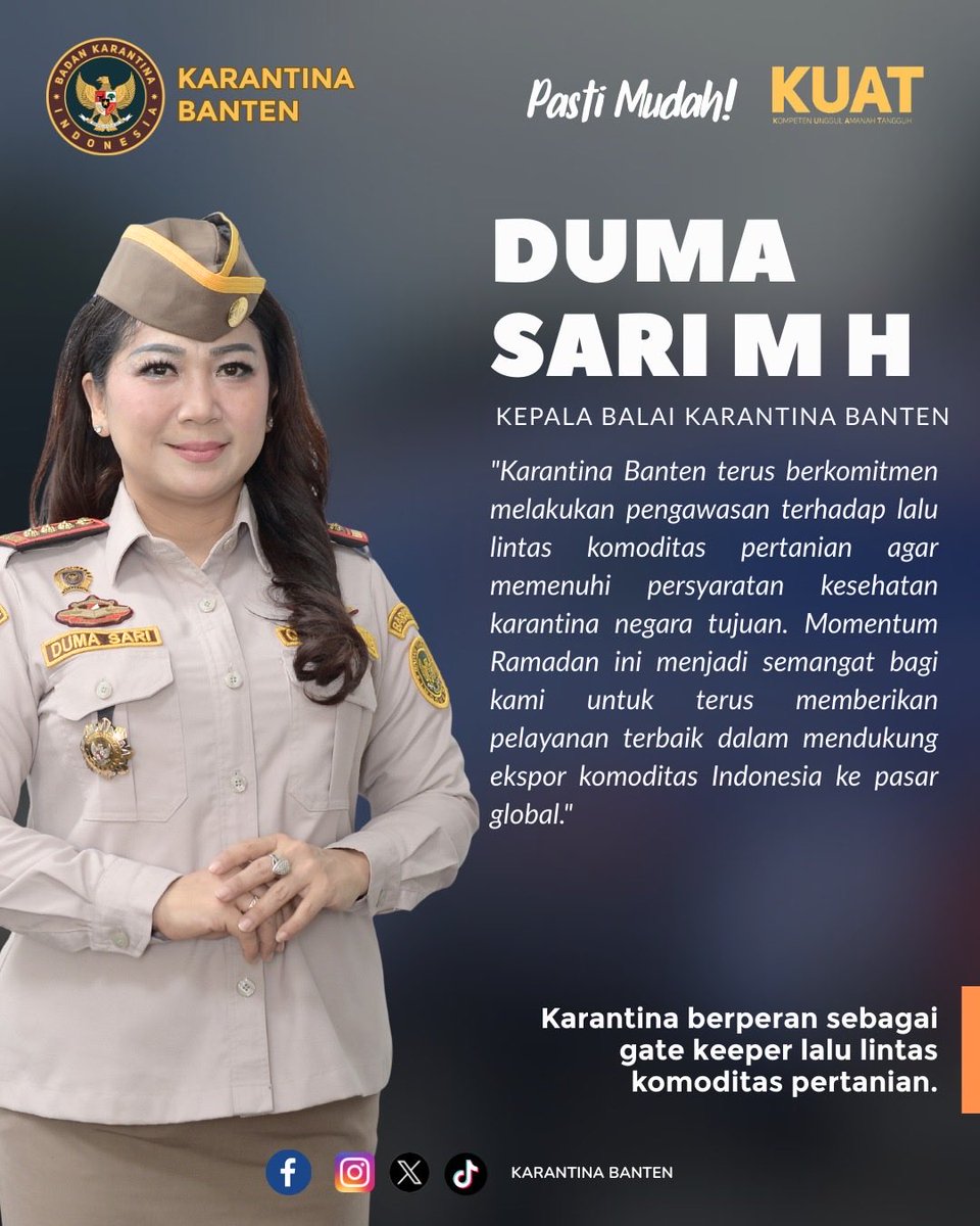 karantinabanten's tweet image. Karantina hadir memastikan komoditas Indonesia aman, sehat, dan siap bersaing di dunia. 🌍🚢

#KarantinaBanten
#BerkahRamadan
#EksporIndonesia
#PertanianMendunia
#KarantinaIndonesia