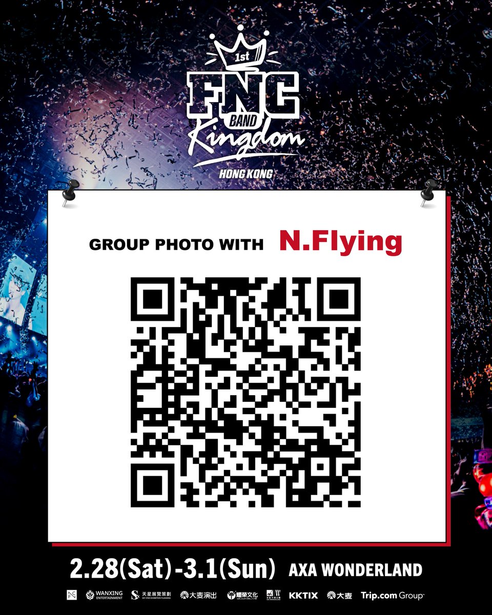 Wanxing_ent's tweet photo. <1ST FNC BAND KINGDOM IN HONG KONG>

請查收兩日和BAND KINGDOM🎸各團在香港戶外共渡難忘的回憶吧🎶

照片請通過掃描QRCode下載⏬ 請盡快下載
如有疑問，請發送郵件至「https://t.co/SvEQCiBFhE.ltd@gmail.com」

#FNCBandKingdomHongKong
#FTISLAND #CNBLUE #NFlying #HiFiUnicorn #AxMxP https://t.co/HEdblPJ6nD