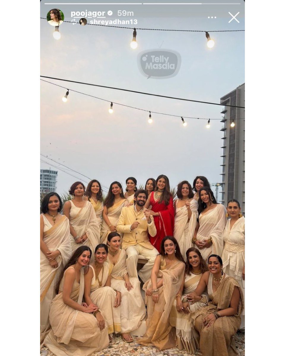 tellymasala's tweet image. Pooja Gor shared a beautiful glimpse from the wedding celebration of Kritika Kamra and Gaurav Kapur. The heartwarming moment from the celebration quickly caught fans’ attention on social media.

#KritikaKamra #GauravKapur #PoojaGor #WeddingMoments #tellymasala