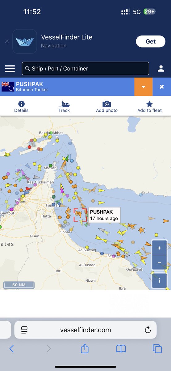 ASHWING0PINATH's tweet photo. @CaVivekkhatri Let them deny. The Pushpak flies a cook island flag and is already out of the strait and was seen near Oman coastline around 17 hours ago. Current ISM is based out of Mumbai, and it’s probably there already! #osi https://t.co/Ew9uPF4QqW