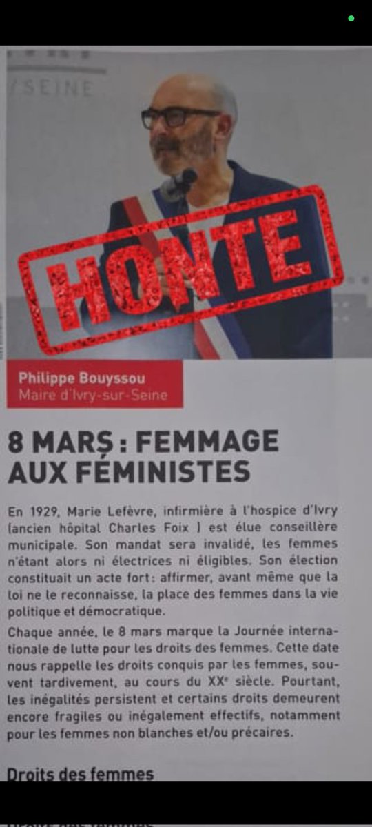 IvryAvantTout's tweet photo. 📢 La communication du Front Populaire Ivryen ne dupe plus personne.

PhilippeBouyssou multiplie les promesses sur l'inclusion et les droits des femmes, mais le bilan sur le terrain est accablant. 🚩 https://t.co/vwMSW1AT7q