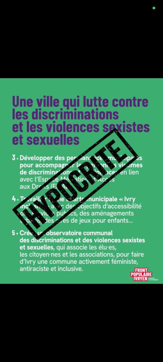 IvryAvantTout's tweet photo. 📢 La communication du Front Populaire Ivryen ne dupe plus personne.

PhilippeBouyssou multiplie les promesses sur l'inclusion et les droits des femmes, mais le bilan sur le terrain est accablant. 🚩 https://t.co/vwMSW1AT7q