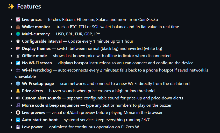elber333's tweet photo. Built a real-time crypto price display using a Raspberry Pi Zero W + Waveshare 2.12" e-Paper. Tracks price, wallet balance, QR code — all on a screen that uses almost no power. Config via web dashboard on local network. 🔗 
https://t.co/FxX5ktCgQ3 #RaspberryPi #Bitcoin #DIY #Crypto