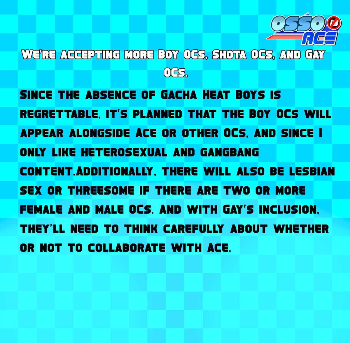 OssO_JetseT's tweet photo. PATCH NOTE 12/3
Welcome to the first update note on X, and today we're going to show you what's coming to our homepage.
#patchnote #gachansfw #gachalife2nsfw #R34 #gachaheat https://t.co/pEnfDRO9XQ