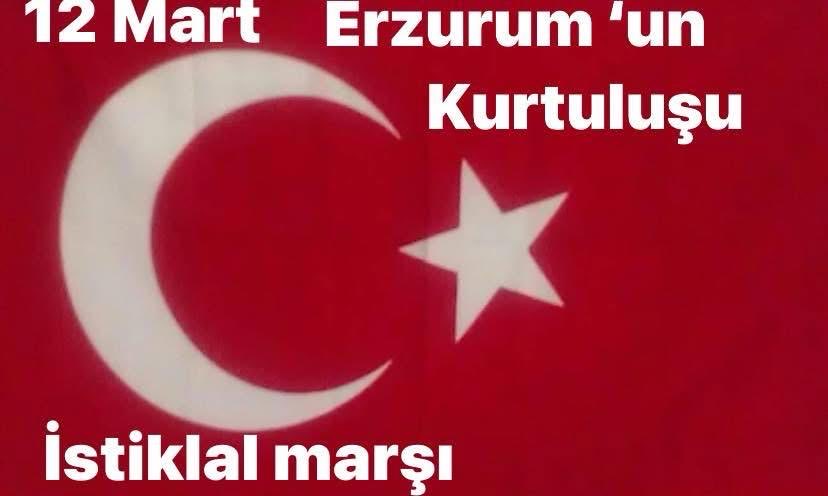 Selam aleyküm canlar hayırlı cumalar olsun inşAllah 
Bugün Erzurum kurtuluşu ve İstiklal marşımızın kabul günü biz dadaş lar hüzün ve gurur gününüz 
🇹🇷🇹🇷🇹🇷🇹🇷🇹🇷