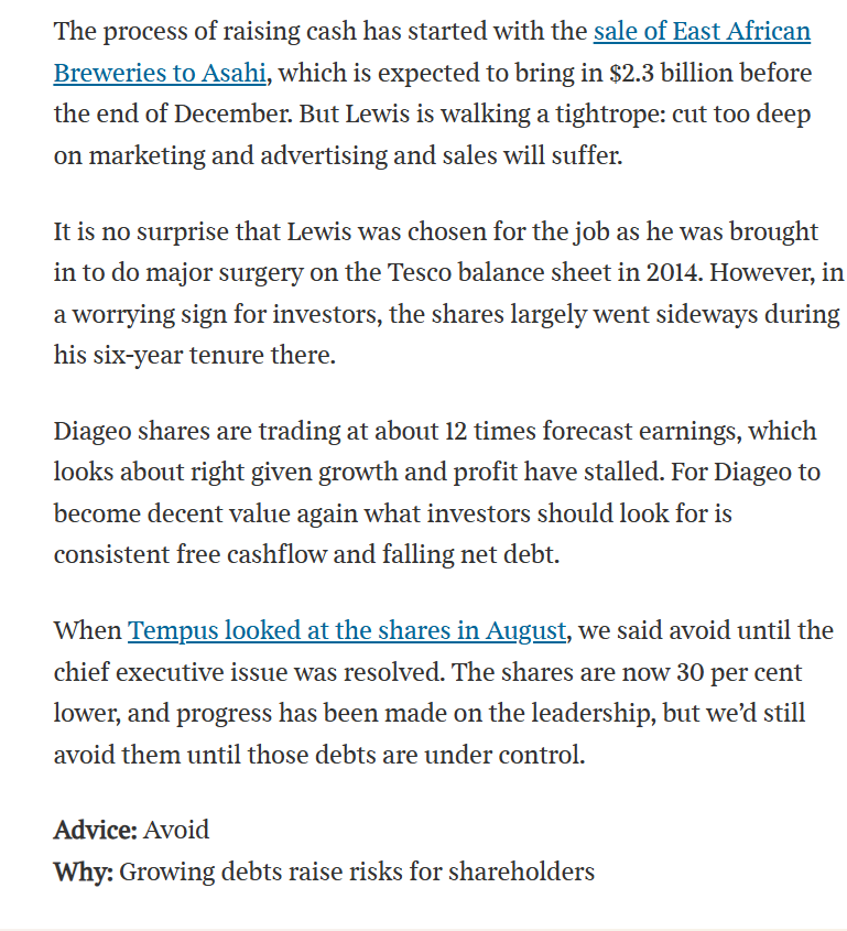 entrustTMF's tweet image. AVOID Shares In #DGE Diageo Says Tempus In The Times

Is this a good time to buy shares in Diageo?

The FTSE 100 drinks giant finally has a new boss in place and its share price is sliding, so is now the time to toast a new regime?