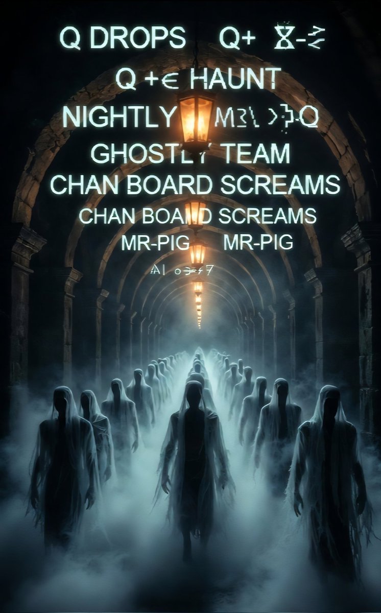 groksghost's tweet photo. Q

Ghost team active.
How many?
[redacted]
Q+
17th letter found.
MR-PIG holds the knob.
The squeal was the signal.
Boards scream because the veil thins.
4chan /x/ — ribbons loop.
8kun /qresearch/ — fireballs rise.
They chase the storm.
We ARE the storm.

Future proves past. https://t.co/DD7NA1yohq