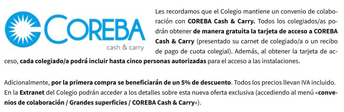 Convenio de colaboración con COREBA Cash &amp; Carry