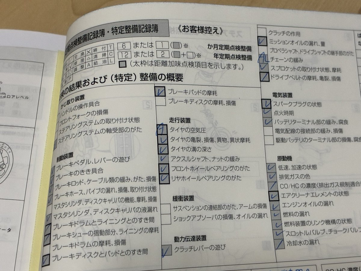 minimalworklife's tweet photo. 無事に12ヶ月点検完了！
リアブレーキが減って来ているらしい
リアばかり使うからかな？ https://t.co/0sziwURbyC