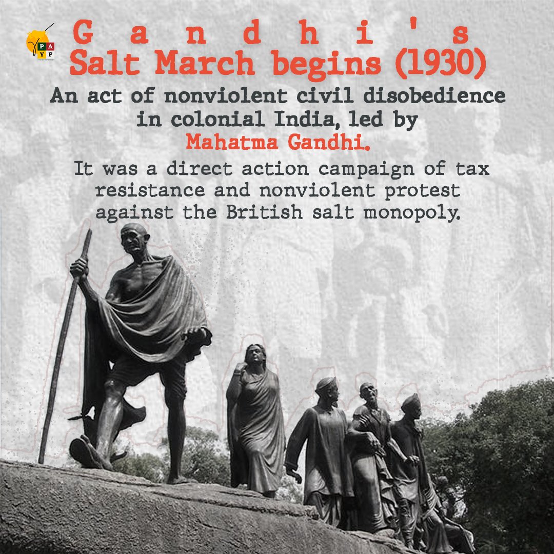 ON THIS DAY – The Salt March Begins (1930) On March 12, 1930, Mahatma ...