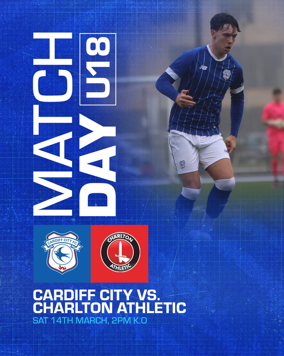 CF11Academy's tweet photo. U18 | 𝗠𝗔𝗧𝗖𝗛𝗗𝗔𝗬

🆚 Charlton Athletic
🏆 PDL
⏰ 2pm KO
📍 @CDFSportsCampus

#CityAsOne https://t.co/yvLDeLxhL2