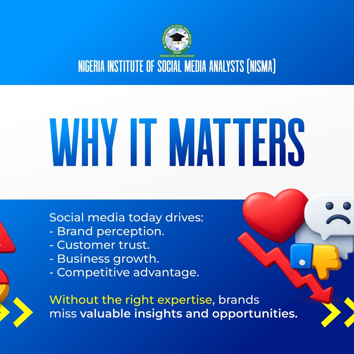 officialnisma's tweet photo. Many organizations are active on social media — but activity alone does not equal impact.

Register today and take a step toward becoming a certified social media analyst.

#NISMA #SocialMediaAnalytics #DigitalStrategy #SocialMediaProfessionals #DataDrivenMarketing #DigitalSkills https://t.co/JPoqwlRaLr