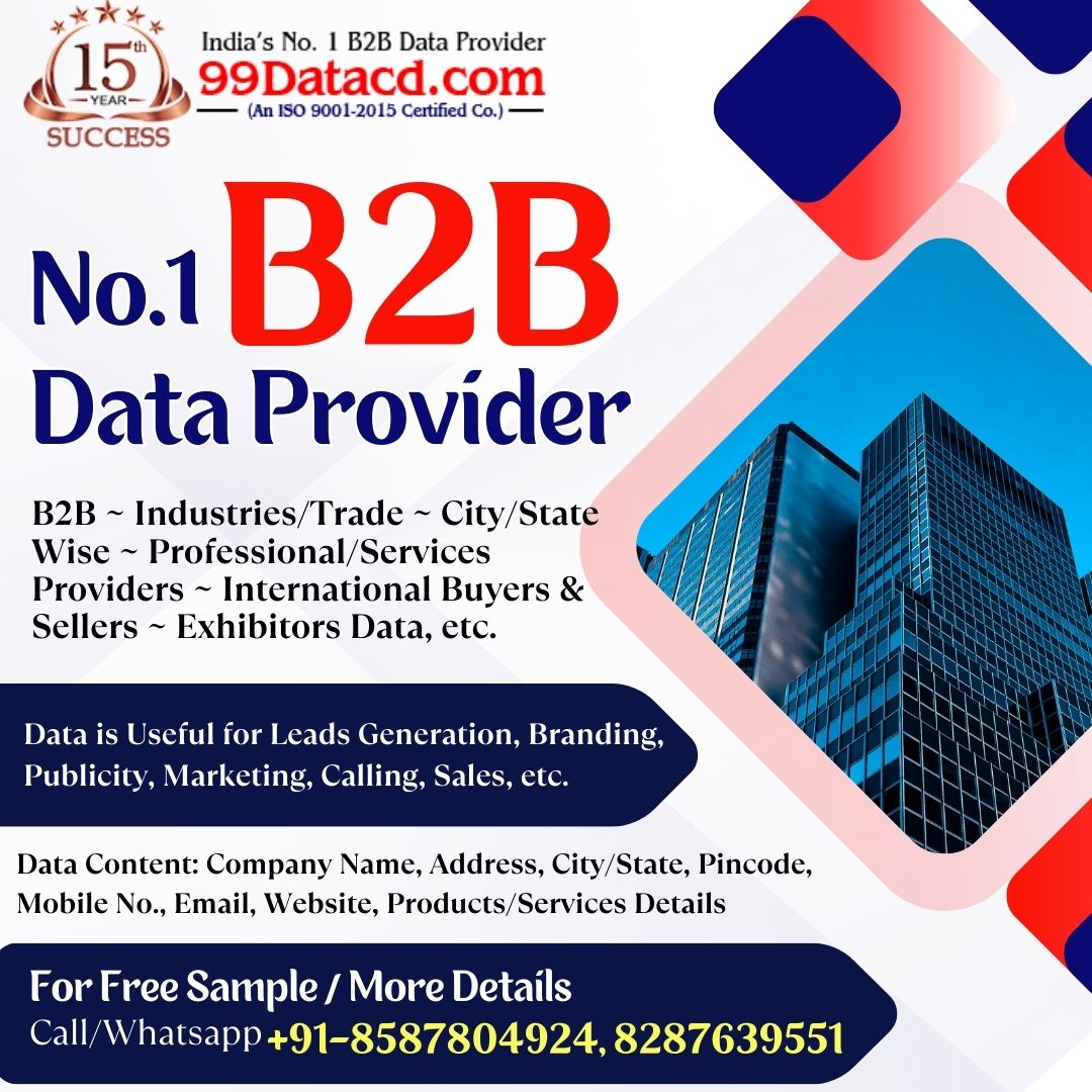 datacdprovider's tweet photo. 99Datacd - Reliable B2B Data Provider - PRLog Press Release
https://t.co/TWppuiYfGI
.
#prlog #b2bdatabaseprovider #IndianCompaniesList #DataProvider #dataprovidercompany #DataProviderinIndia #b2bcompaniesinindia #b2bdata  #listofcompaniesinindia #99datacd https://t.co/XfXvnRcrxw