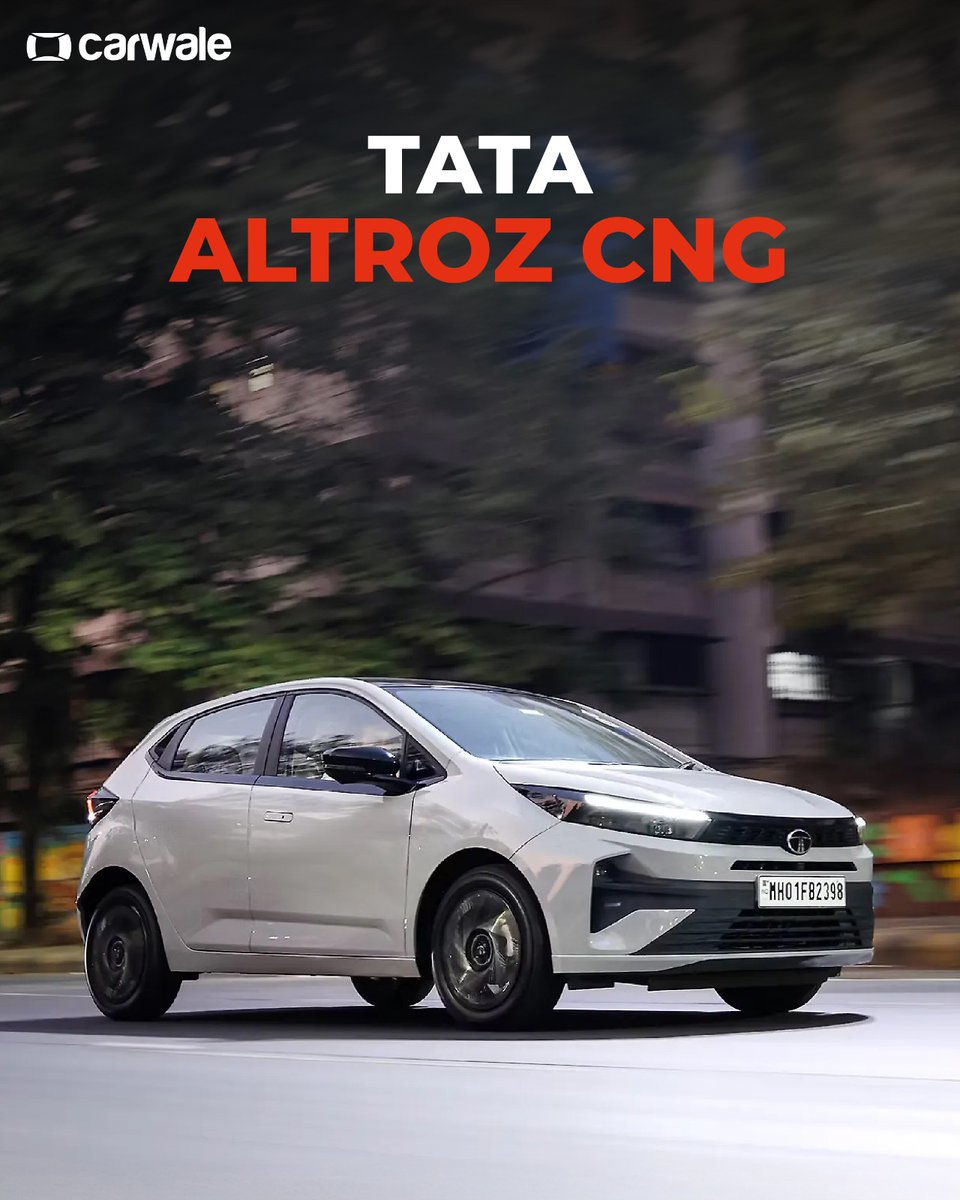 CarWale's tweet photo. The #Tata #AltrozCNG brings together premium hatchback comfort with lower running costs, making it an appealing choice for city users. 

Swipe through to take a closer look at the Tata Altroz CNG. What are your thoughts on CNG hatchbacks today? 👇

#altrozcng #photos #cwphotos https://t.co/AV8ZWVFHTx