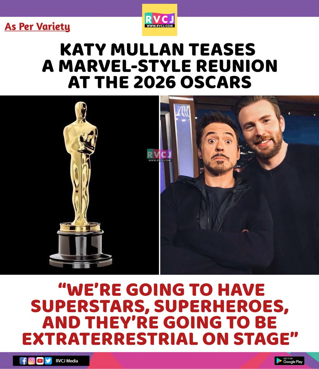 rvcjmovies's tweet image. Marvel stars might reunite at the 2026 Oscars

#marvel #Mcu #robertdowneyjr #ironman #oscars
