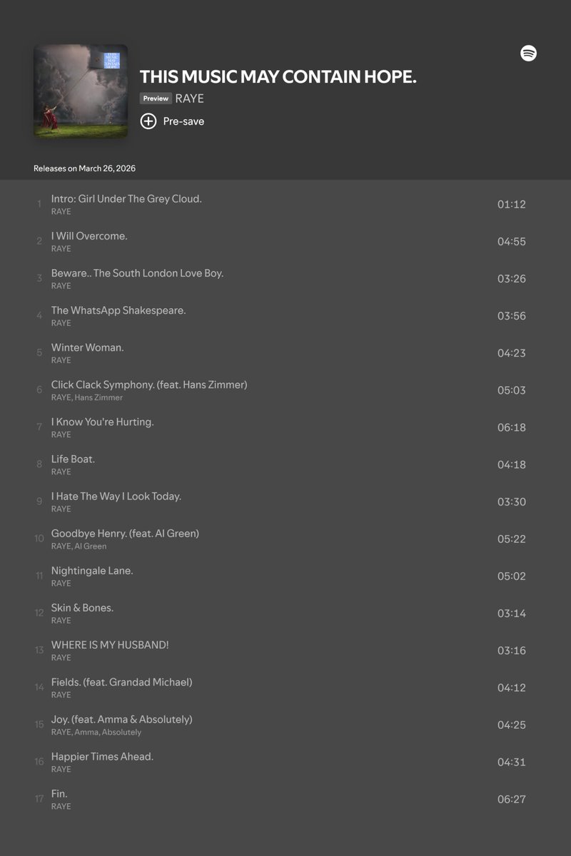 RAYE Updates tweet media