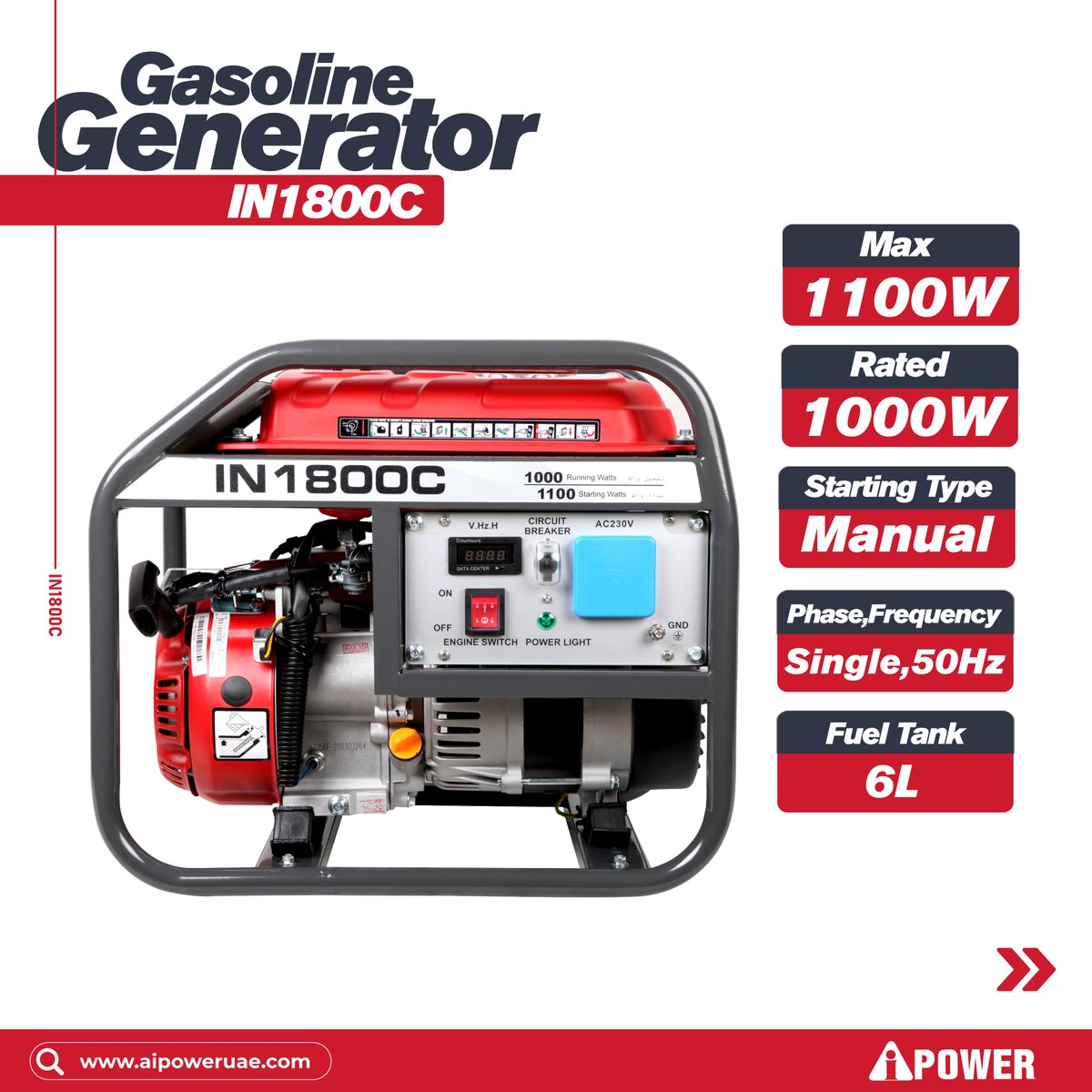 AipowerD's tweet photo. Small generator. Big independence. ⚡

AiPower IN1800C delivers reliable portable power wherever work takes you.
Where would you use it?
#PortableGenerator #GeneratorDubai https://t.co/Bt3ZwUmkh3