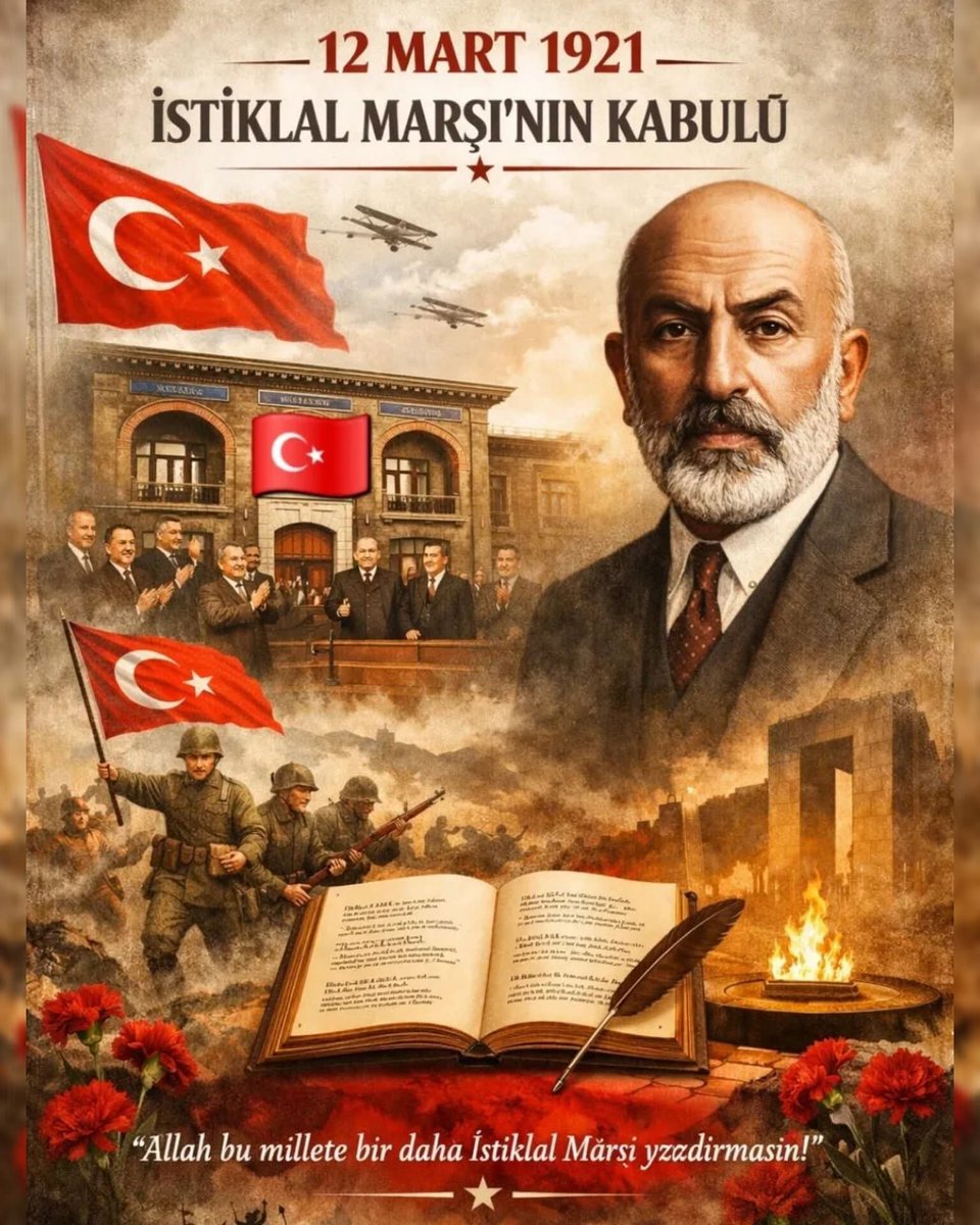 SUSMAYIN EY MİLLETİM..!
BAYRAKSIZLARDA AR OLMAZ..
SUSAR İSE YİĞİTLER 
VATAN BİZE YAR OLMAZ..
Mehmet Akif  Ersoy
İstiklal Marşı