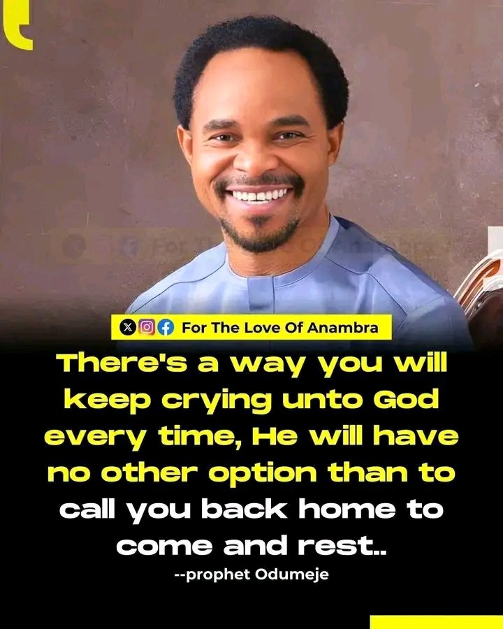 FIREDWIRED_BLOG's tweet photo. I came across this statement by Prophet Odumeje and honestly it made me smile a little. 😅

He was explaining how some people complain to God about the same problems every day. Then he jokingly said if someone keeps crying and complaining too much, God might just call the person home to come and rest.

Of course, I understand the humor and the deeper point he was trying to make. Sometimes we can become so used to complaining in prayer that we forget to also thank God and trust Him with our situation.

At the same time, I still believe prayer is something we should never stop doing. God wants us to bring everything to Him �� our worries, our pains, and even our complaints. But it should also come with faith, gratitude, and trust in His plan.

So the statement is funny, but it also reminds me that our prayers should not only be full of complaints. They should also be full of faith, thanksgiving, and hope in God.

Just something to think about today.

#livingforJesus